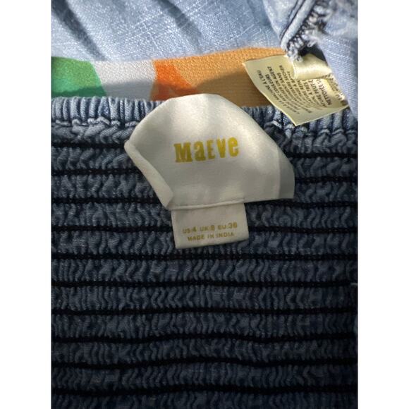 Maeve Braided Cropped Halter Top Blue Denim – Women’s Size 4 - Picture 7 of 9